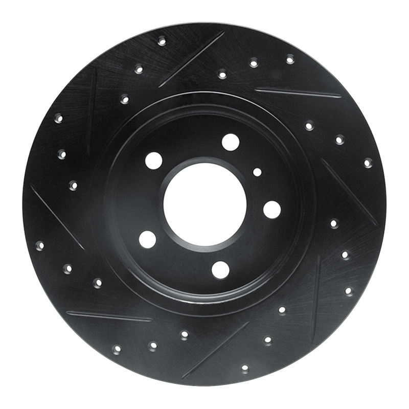 Buick Terraza Brake Rotor (1) - Rear Right - R1 Concepts - Drilled & Slotted - Black - 2005